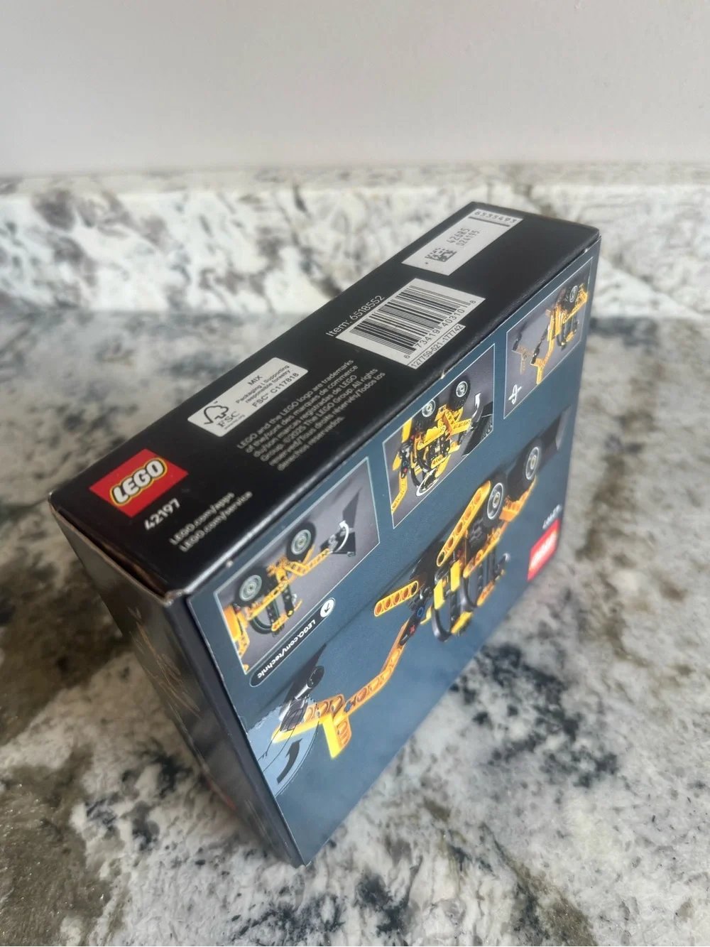 Lego Technic Yellow and Black Backhoe Loader Building Set